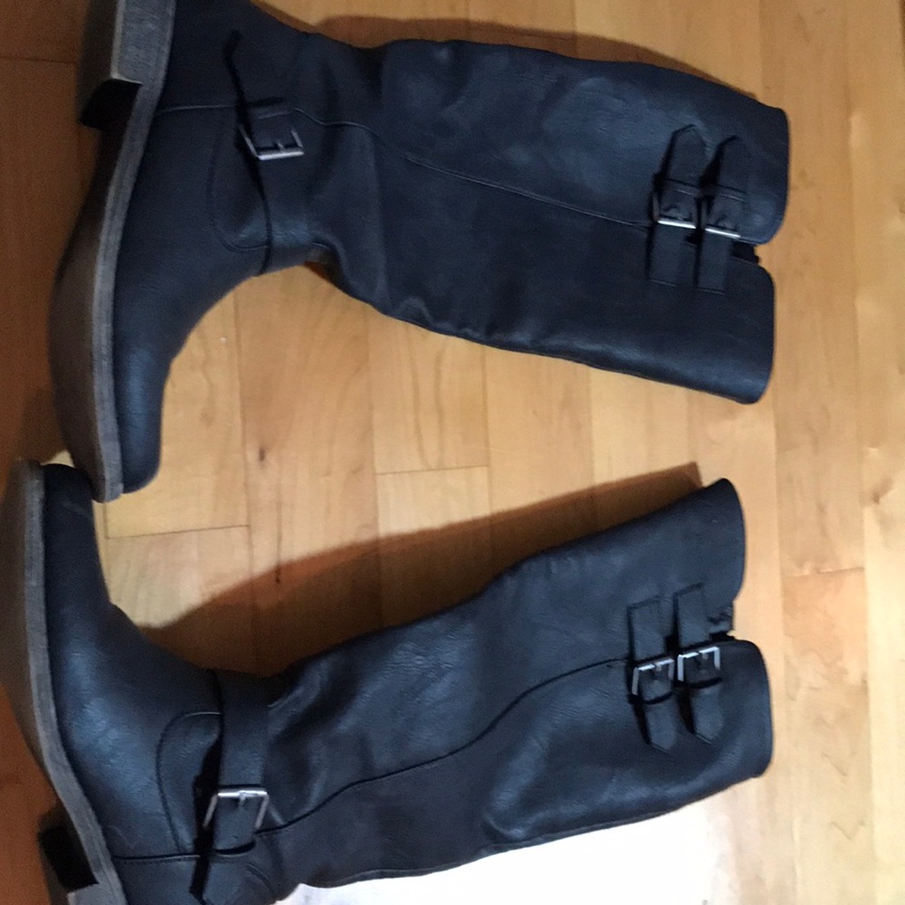 Tall black boots